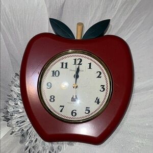 Red Apple Wall Clock